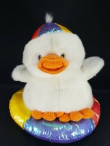 Caltoy Duck Swimming Tube Float Plush Stuffed Animal Red Blue Shakes Quacks - $19.79