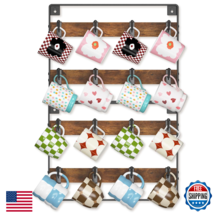 EsLuker.ly Mug Holder Hanger Rack Wall Mounted Wooden 2 Pack Coffee Cup ... - $47.78