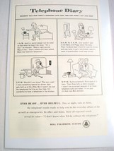 1957 Cartoon Ad Bell Telephone System Telephone Diary - $7.99