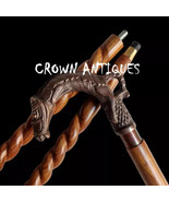 Vintage Designer Horse Handle Wooden Walking Stick Horse Head Victorian ... - $703.08 MXN