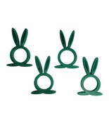 Easter Bunny Rabbit Ears Set of 4 Green Napkin Rings Holders USA PR202-G... - $4.99