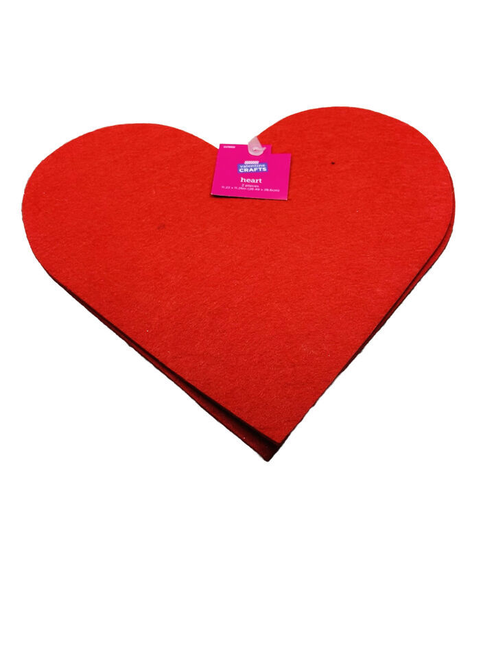 11” Set Of 2 Hearts-Large Red Valentines Decorate Hearts