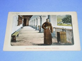 1912 Ben Franklin Stamp Postcard Vintage Santa Barbara Mission Made In Germany - £39.17 GBP