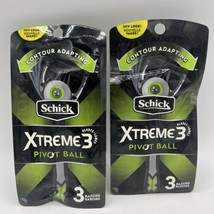 Schick XTREME3 Pivot Ball Disposable Razor, 3 Razors/pk, LOT OF 2 - £10.50 GBP