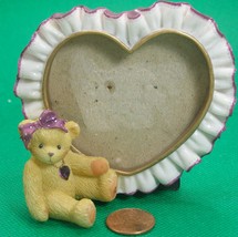 Enesco Figurine Cherished Teddies Miniature &quot;February&quot; &amp; Frame 1997 Amet... - $9.99