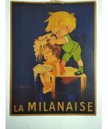Vintage 1920s French Lithographic Poster, John Oney, Children La Milanai... - $201.88 CAD