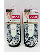 6Pairs Peds Fashion Liner Gel Tab Socks Sz 5-10 (style # 9363) Blk w-Gre... - £17.08 GBP