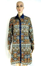 Roper  Blue Western Style Print Long Sleeve Cotton Shirt Dress Womens Medium - £26.77 GBP