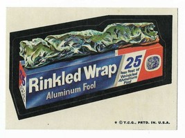 Topps Wacky Packages 4th series Rinkled Wrap 1973 Reynolds Wrap Foil Parody - $14.99