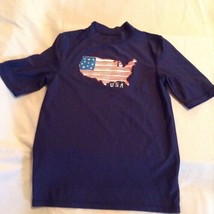 July 4th  Cherokee UV shirt Size 12  14 swimwear rash guard patriotic stripe US  - £10.69 GBP