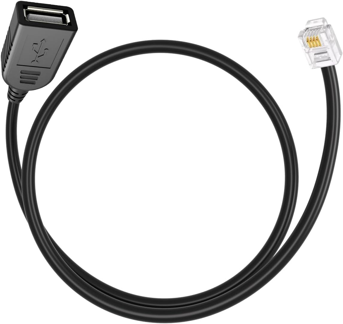 Rj11 To Usb Adapter, Rj116P4C To Usb Female Cable, Used For Telephone, 30Cm - $38.99