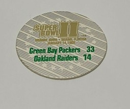 Super Bowl II Green Bay V Oakland Raiders POG Hawaii Milk Cap Rare - £13.19 GBP