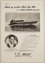 1946 Print Ad Monel Metal Tempo VI Gold Cup Hydroplane Boat Guy Lombardo - £12.81 GBP