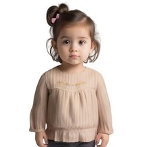 Janie and Jack Pink Stripped Embroidered Long Sleeve Top Size 6-12 Months - $24.75