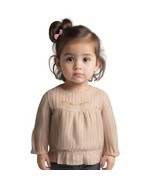 Janie and Jack Pink Stripped Embroidered Long Sleeve Top Size 6-12 Months - $24.75