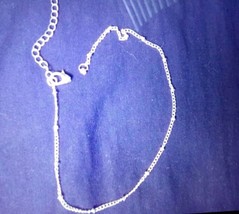 Sexy Silver Chain Beaded Anklet, Thin Silver Anklet - £7.32 GBP