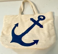 West Loop Herringbone Cotton Nautical Theme Tote 12x10x6 Inch Great For ... - £17.58 GBP