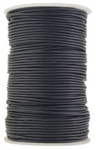 Black Leather cord 2 mm round craft cord - £8.39 GBP+