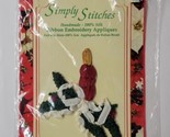 Simply Stitches Handmade 100% Silk Ribbon Embroidery Applique Christmas ... - £7.95 GBP