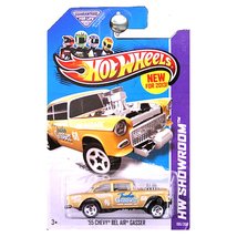 Hot Wheels 2013 HW Showroom &#39;55 Chevrolet Chevy Bel Air Belair Gasser Gold - £16.68 GBP