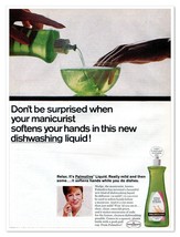 Palmolive Dishwashing Liquid Softens Hands Vintage 1968 Full-Page Magazi... - £7.75 GBP