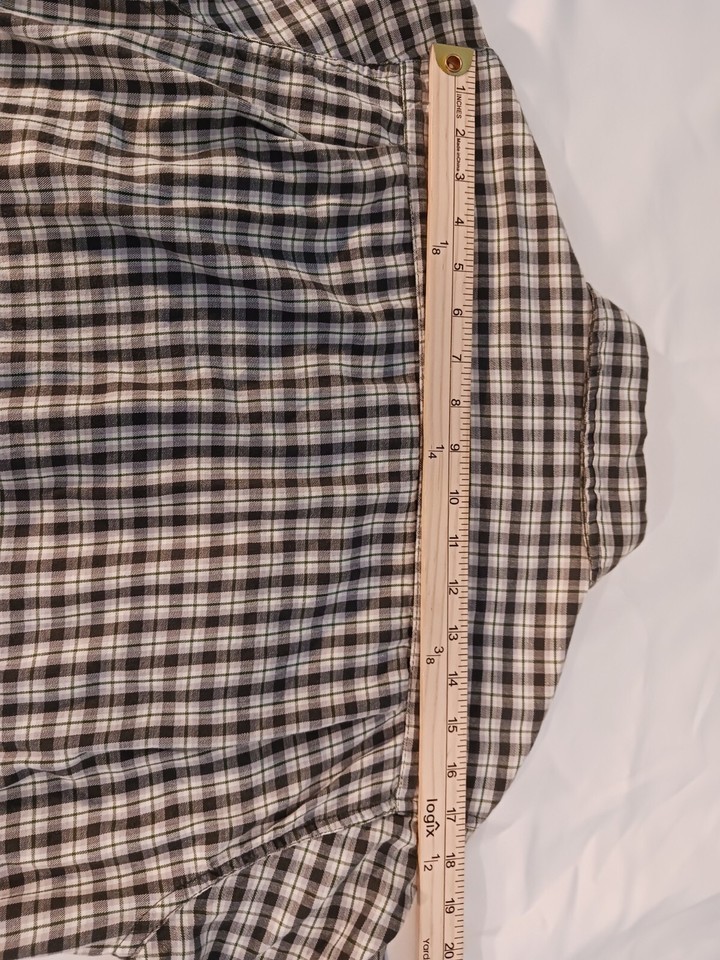 Wrangle Long Sleeves Spread Collar Cotton Green/White Shirt Plaid - Small Item image 11