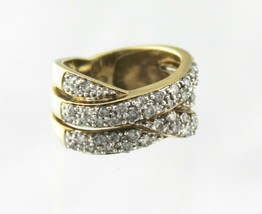 3/4 Ct Diamond Band Ring Real Solid 10 K Yellow Gold 6.2 G Size 7 - £1,018.37 GBP