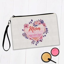 Mom The Heart of The Family : Gift Makeup Bag Flower Floral Heart Love Mother Da - £9.61 GBP