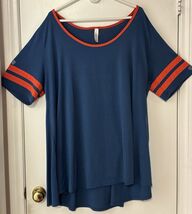 LuLaRoe Broncos Blue &amp; Orange 1/2 Sleeve Night Shirt / Tunic 3XL - $13.30