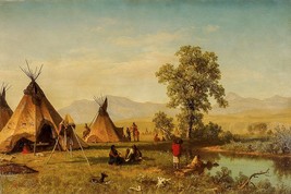 Sioux Village near Fort Laramie by Albert Bierstadt as Giclee Print + Ships Free - £30.66 GBP+
