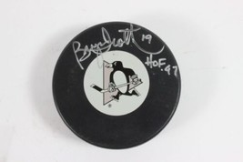 Bryan Trottier Signed Penguins NHL Puck JSA HOF 97 Inscription - $79.19