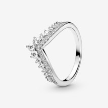 LR Luxury Zircon Crystal PAN 925 Sterling Silver Ring For Women Men Wedding Ring - £23.55 GBP