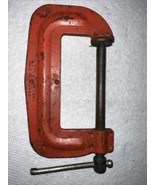 Vintage 1960s USA Stanley 83-156 Orange 3&quot; 75mm Heavy Duty  C-Clamp Made... - $15.35