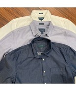 TAYLORD Dress Shirt Bundle Blue White Standard Fit Men&#39;s Small Preppy Bu... - $1,040.89 MXN