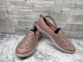 Skechers  Flats Women 9M Kiss Secret Shoes Gray Stripes Stretch Fit Memo... - $27.54