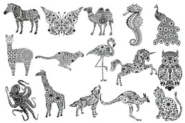 Animal Spray Paint Craft Stencils Mandala Airbrush Designs Llama Butterf... - £6.38 GBP