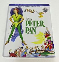 Peter Pan (Blu-Ray + DVD, 2023, 70th Anniversary) Scratched Slipcover, Sealed - £17.42 GBP