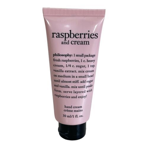 Philosophy Raspberries and Cream Hand Cream 1 fl oz Sealed Travel Size Sealed - $16.15