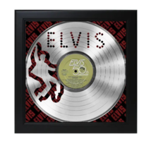 Elvis Silver Laser Cut Record Poster Art Shadowbox - $168.25