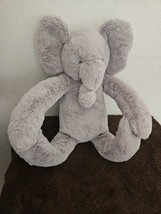 Pottery Barn Kids Elephant Plush Stuffed Animal Grey Holds Blanket Roll PBK - £23.12 GBP