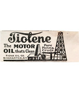1917 Tiona Motor Oil Tiolene NY Advertisement WW1 Era Pennsylvania Crude... - €17,36 EUR