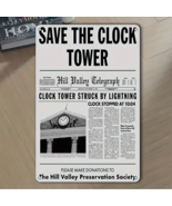Back to the Future - Save The Clock Tower Flyer Photo Reproduction Prop ... - $18.81