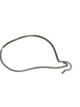 Napier Silver Tone Flat Chain Necklace 18&quot; Adjustable  - $18.81