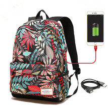 Hot USB Charging Laptop Women&#39;s Backpack For Teenage Students Girls School Backp - £65.44 GBP