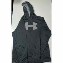 Under Armour Pullover Hoodie Boys Size L Black Long Sleeve Regular Fit Polyester - $14.21