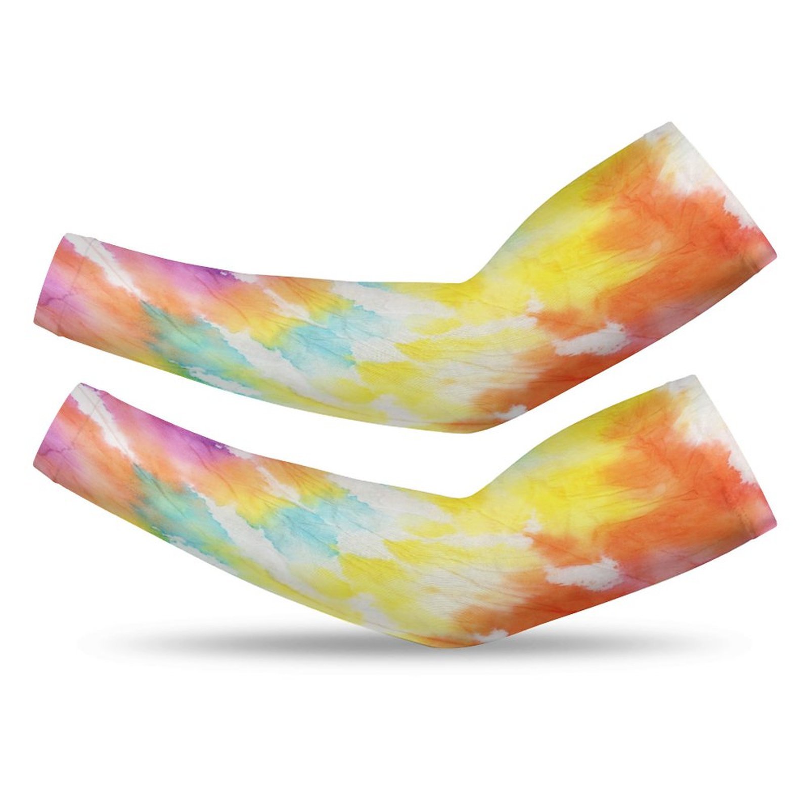 Mondxflaur Tie Dye Cooling Arm Sleeves Cover UV Sun Protection for Men Women