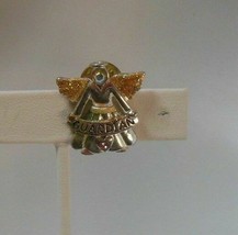 Vintage Signed KC Rhinestone Guardian Angel Pin - £12.51 GBP
