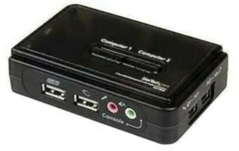 Star Tech 2 Port Black Usb Kvm Switch Kit SV211KUSB - £16.64 GBP