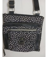 Lilly Bloom Black White Polka Dot Crossbody Purse Adjustable Strap - $302.90 MXN
