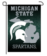 Michigan State Spartans 12&quot; x 18&quot; Premium Home State Garden Flag - £11.67 GBP
